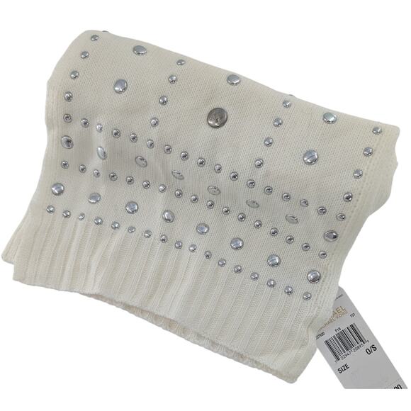 Michael Kors White Knit Studded Scarf - Picture 10 of 10
